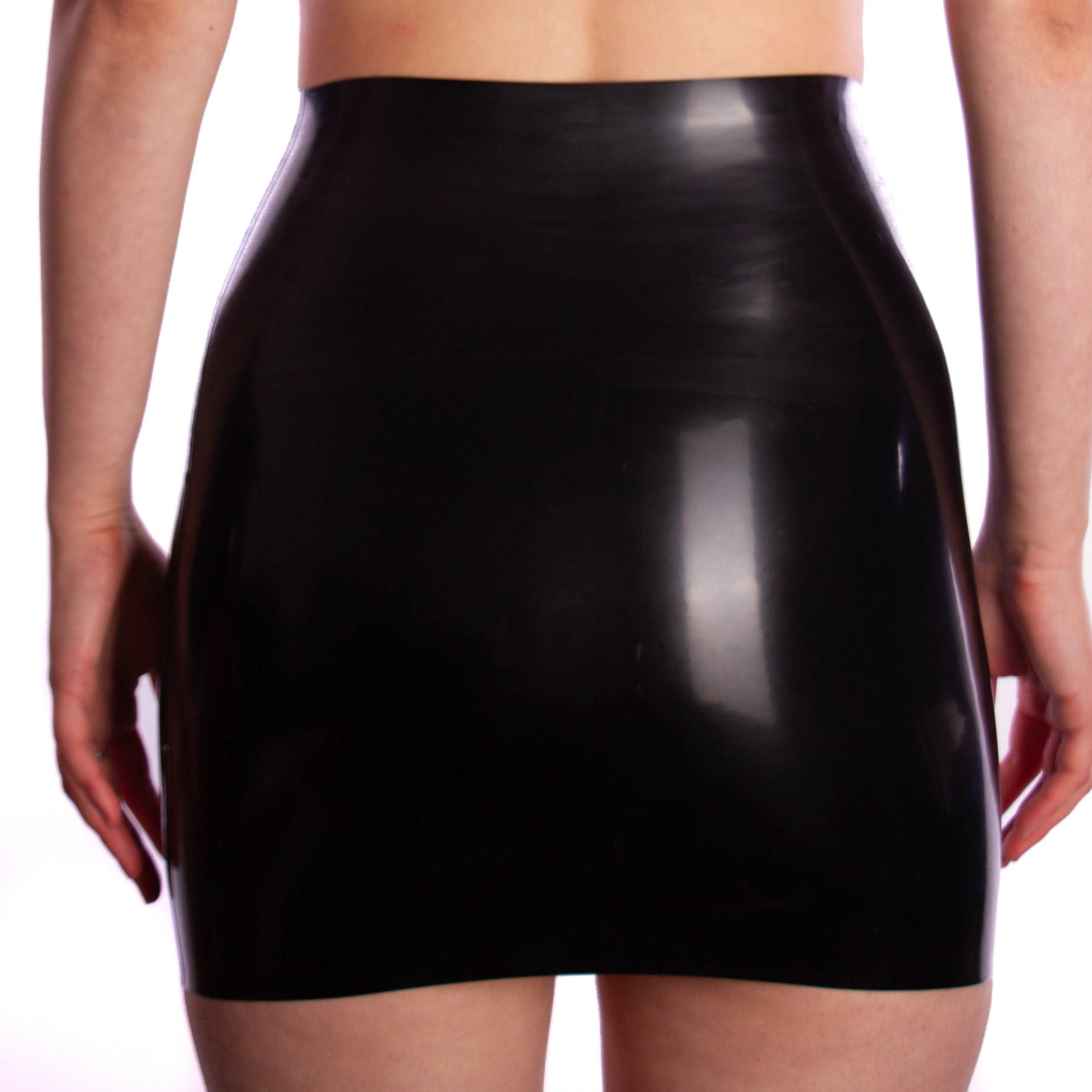 Latex Skirt - Latex High Waisted Mini Skirt - Latex Couture