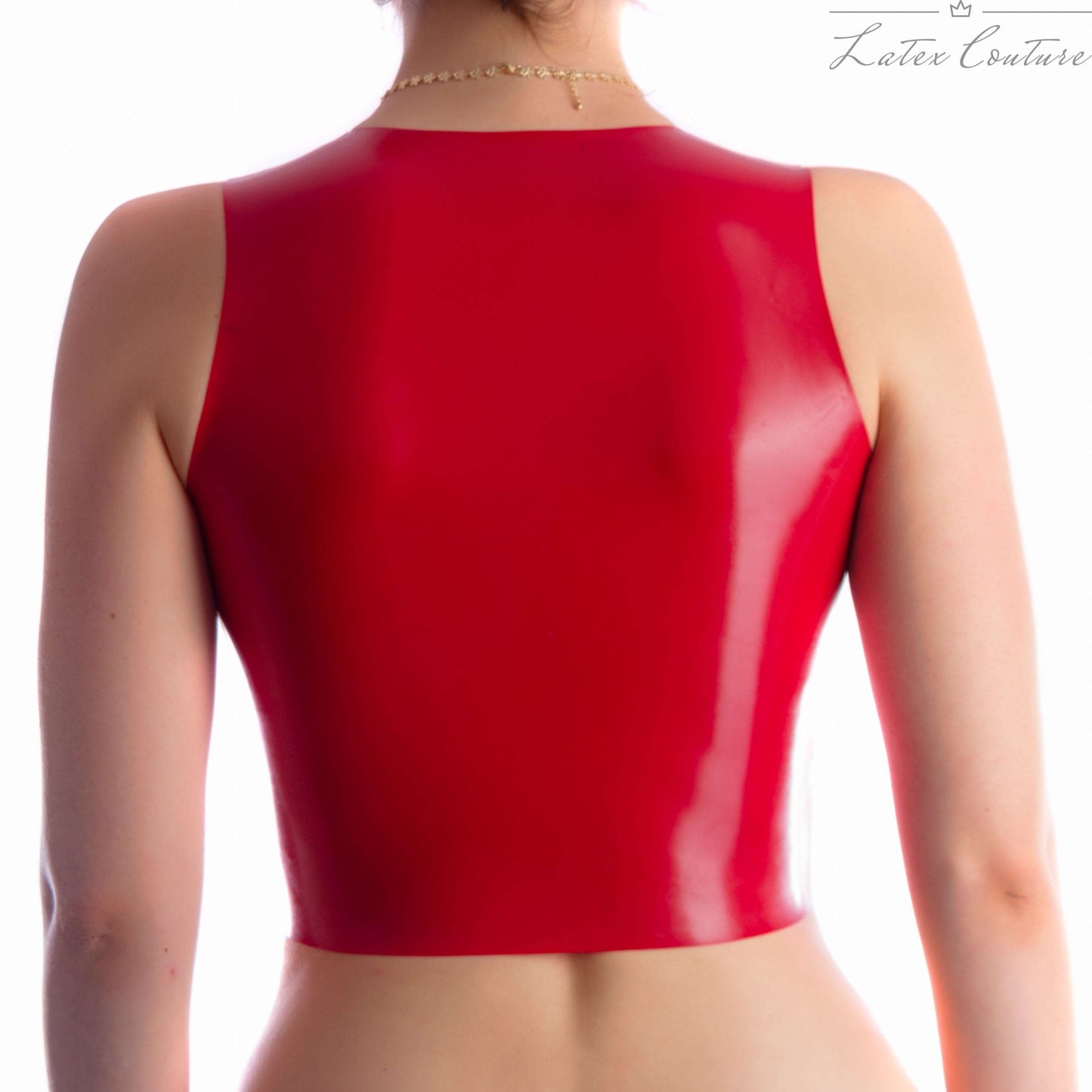 Latex Crop Top - Latex V Neck Crop Top - Latex Couture
