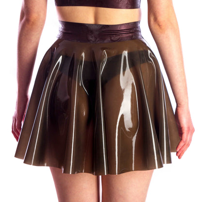 Latex Skirt - Latex Textured Waistband Circle Skirt - Latex Couture