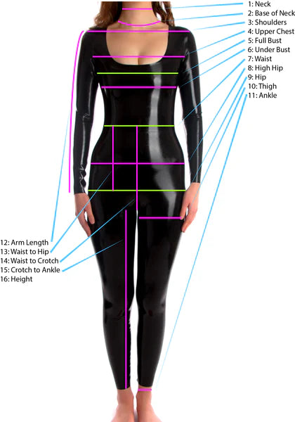 Measurement Form (Full List) - Latex Couture