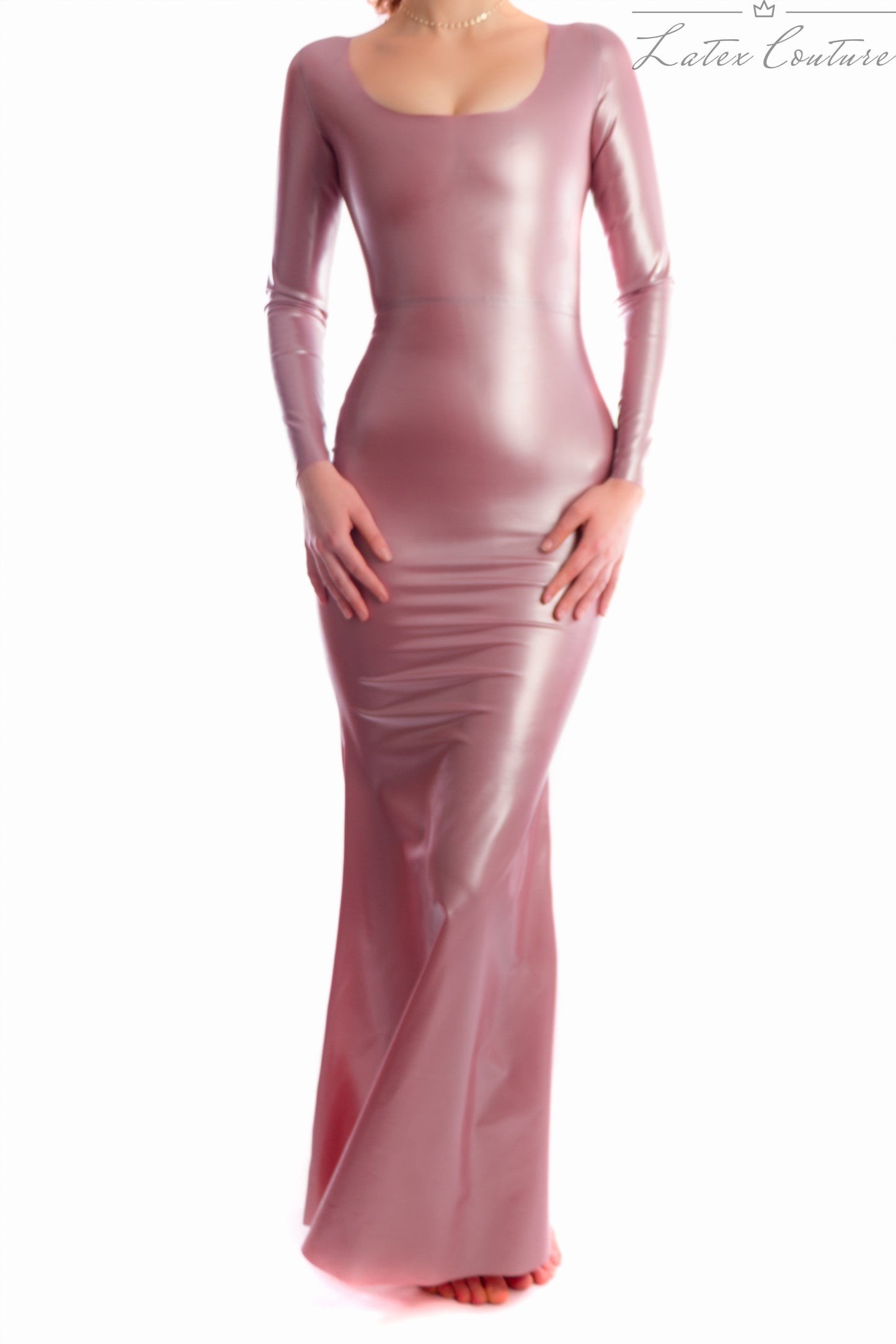 Latex Gown - Latex Long Sleeved Gown - Latex Couture